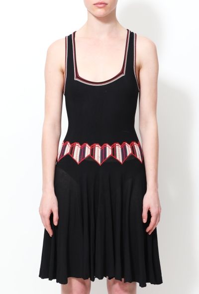 Alaïa Embroidered Heart Skater Dress Black - 2