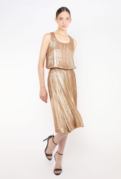 Chloé Vintage Lamé Skirt Ensemble - 1