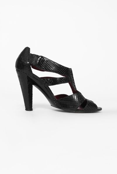 Balenciaga Python Cut-Out Sandals - 2