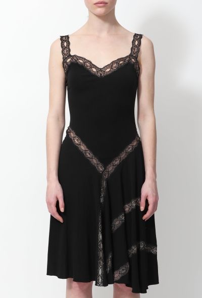 Alaïa Lace Trim Skater Dress - 1