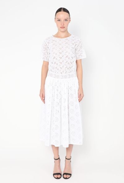 Valentino Floral Cotton Eyelet Dress - 1