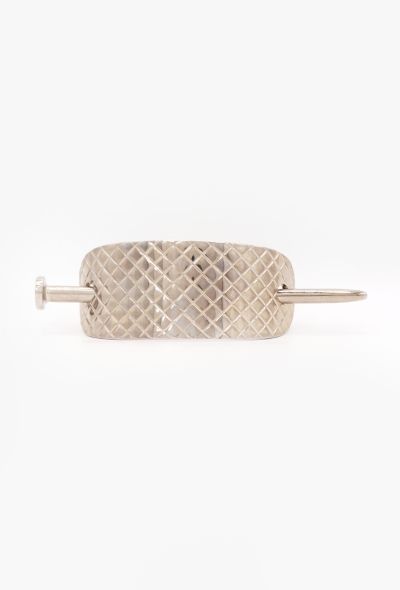 Chanel 1998 Quilted Metallic Hair Piece - 1