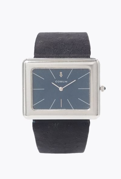 Corum Ultra Rare 1970s Jumbo TV Linen Dial Watch - 1