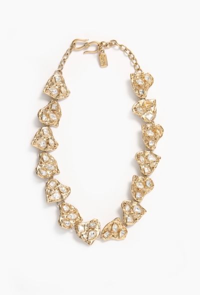 Saint Laurent Vintage Goossens' Strass Heart Necklace - 1