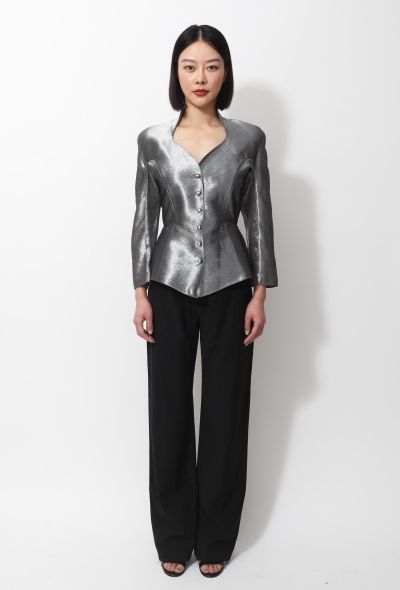 Thierry Mugler Vintage Metallic Peplum Top - 2