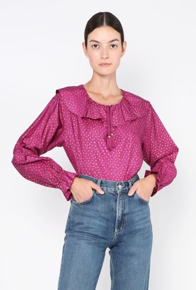 Saint Laurent 1981 Polka Dot Tassel Blouse - 1