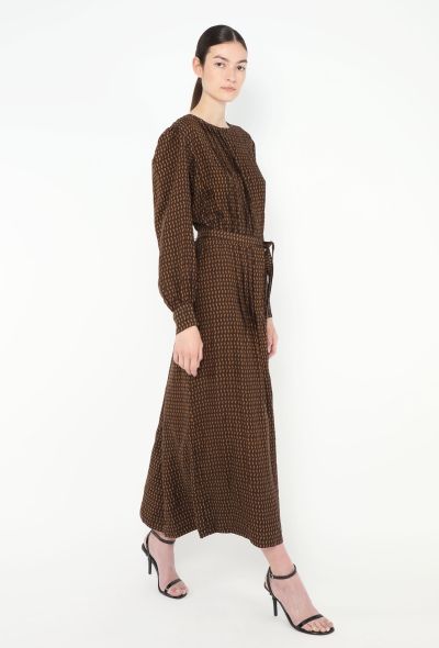 Lanvin Belted Printed Silk Dress - 2