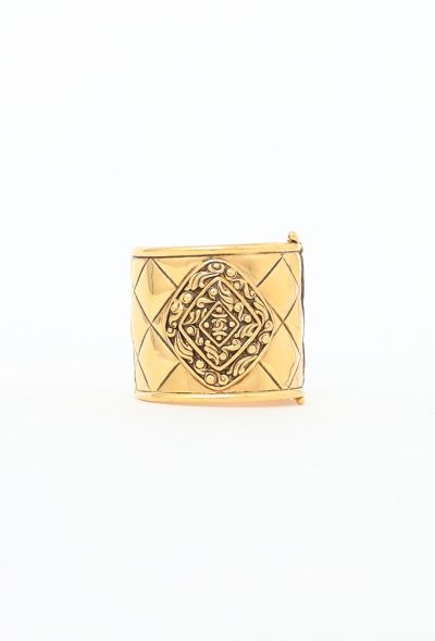 Chanel Vintage Embossed Matelassé Cuff - 2