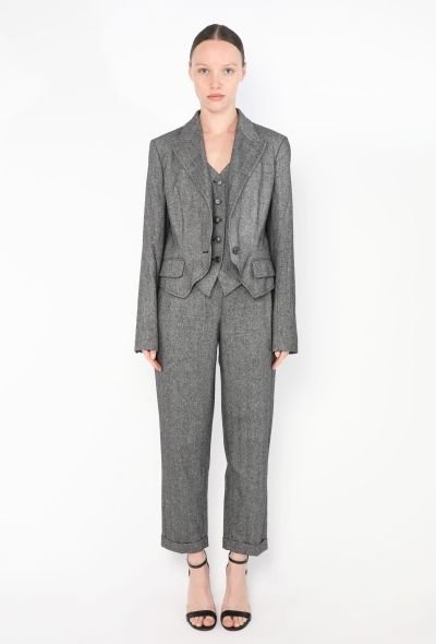 Dior 2024 Cropped Herringbone Ensemble - 2