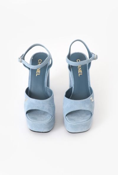 Chanel 2023 Suede Platform Pumps - 2