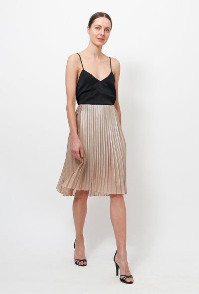 Saint Laurent Iridescent Pleated Skirt - 2