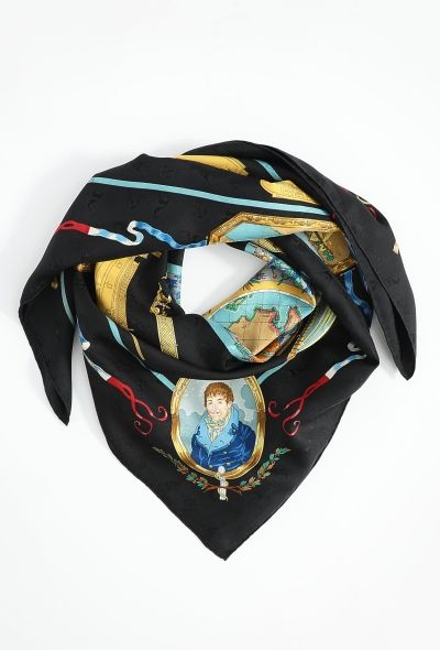 Hermès 1992 'Le Geographe' 90cm Silk Carré - 1