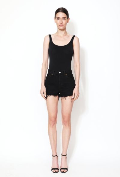 Re/Done Distressed Denim Shorts - 1