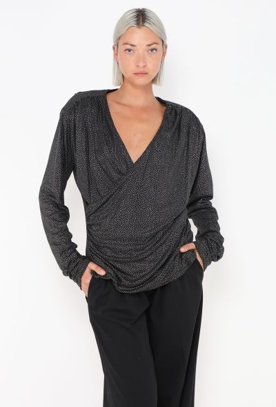 Saint Laurent Vintage Studded Draped Blouse - 2