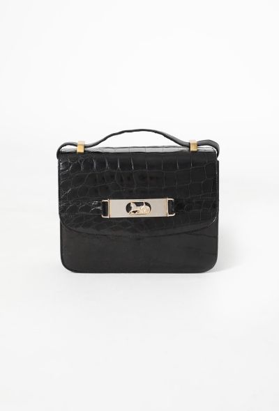 Céline '70s Crocodile Shoulder Bag - 2