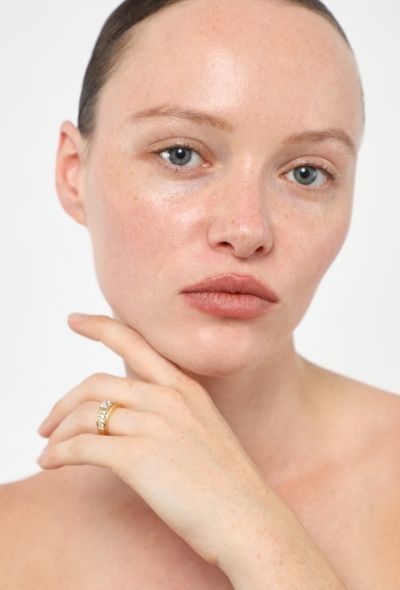 Boucheron Vintage 18K Yellow Gold & Diamond Axelle Ring - 2