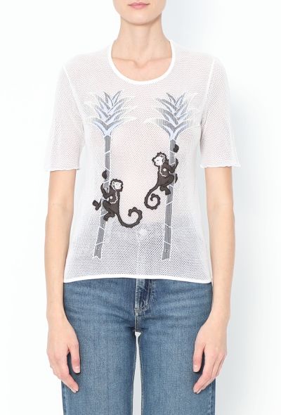 Chloé S/S 2002 Mesh Appliqué Top - 1