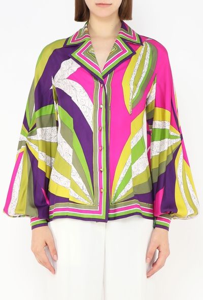 Emilio Pucci 1960s Printed Silk Blouse - 1