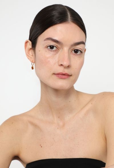 Modern Fine Jewelry 18k Yellow Gold & Madeira Citrine Earrings - 2