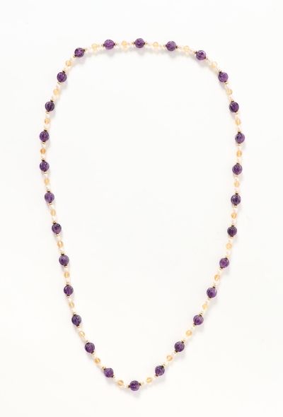 Amethyst Beaded Pearl Sautoir - 1