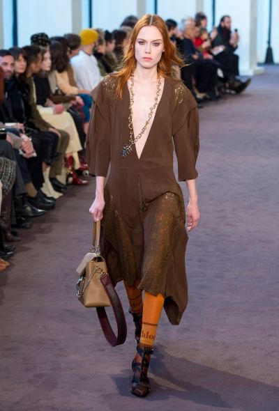 Chloé F/W 2018 Lace Pleated Dress - 2