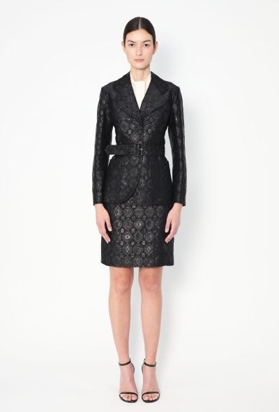 Prada S/S 2002 Belted Brocade Ensemble - 1