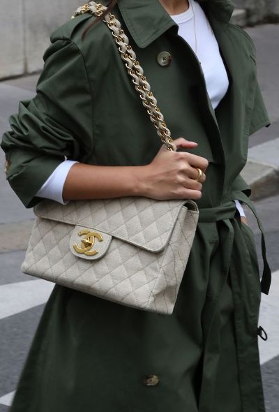 Chanel '90s Canvas Jumbo Classic Timeless Bag - 2