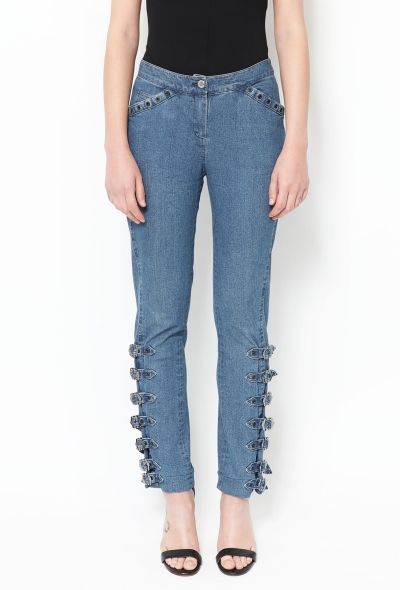 Dior 2003 Buckled Eyelet Jeans - 2