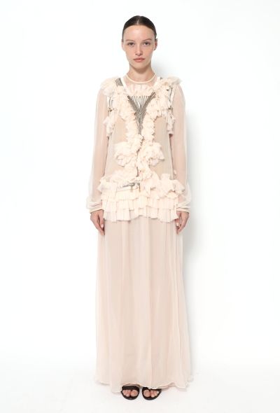 Givenchy S/S 2011 Ruffled Zipper Chiffon Dress - 1