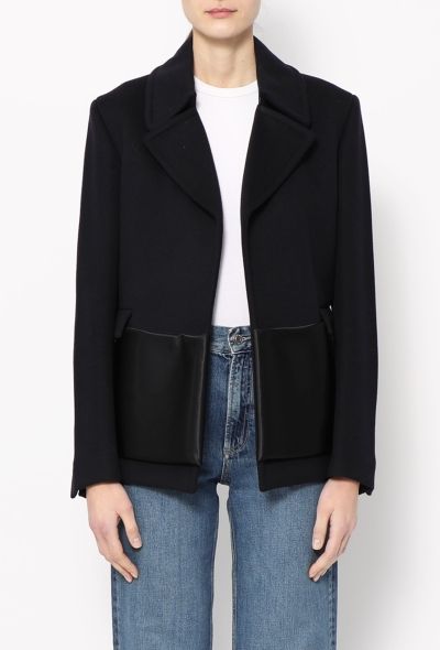 Céline Pre-Fall 2014 Satin Trim Peacoat - 1