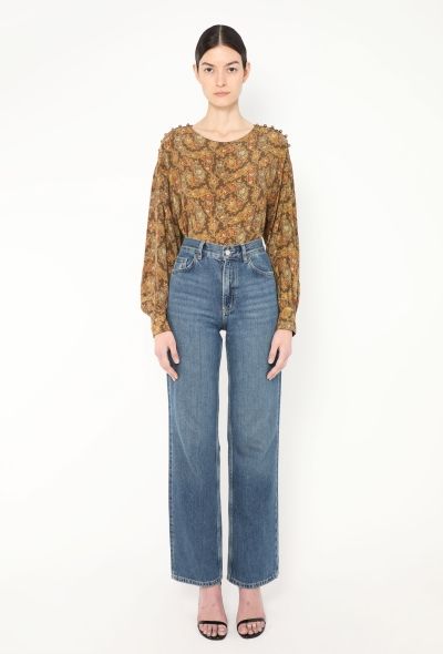 Chloé '80s Paisley Print Silk Blouse - 2