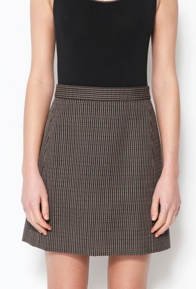 Céline Checkered Twill Skirt - 2