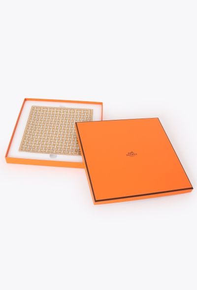 Hermès 2023 Mosaic 'Gold no° 4' Porcelain Plate - 2