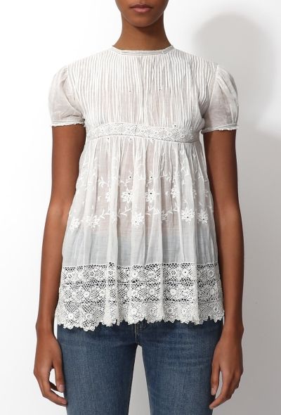Floral Lace Blouse - 1