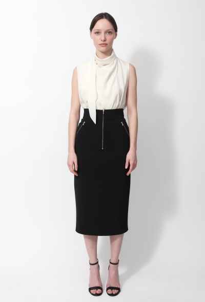 Chanel Vintage Zip Pencil Skirt - 1