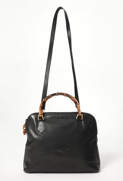 Gucci Vintage Black Bamboo Bag - 2