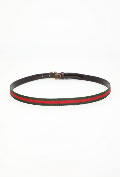 Gucci Vintage 'GG' Striped Belt - 2
