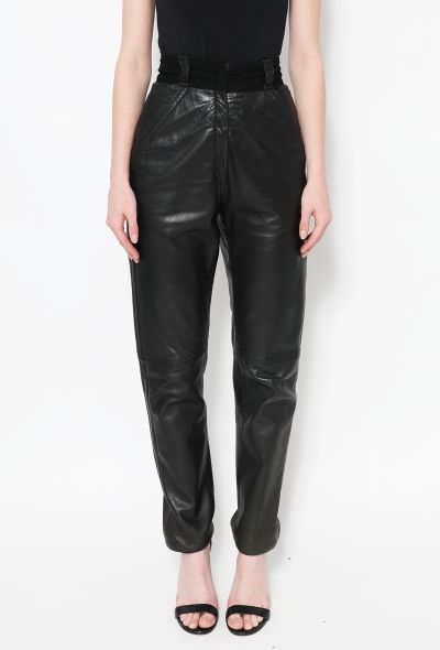 Gianni Versace '80s High-Wasted Leather Pants - 2