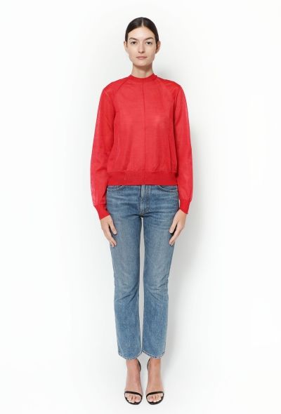 Céline Ribbed Trim Jersey Top - 2