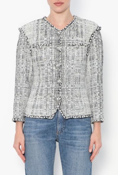 Chanel STUNNING Pearl Trim Lesage Jacket - 1