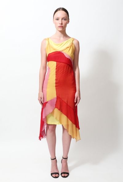 Alexander McQueen 90s Colorblock Dress - 1