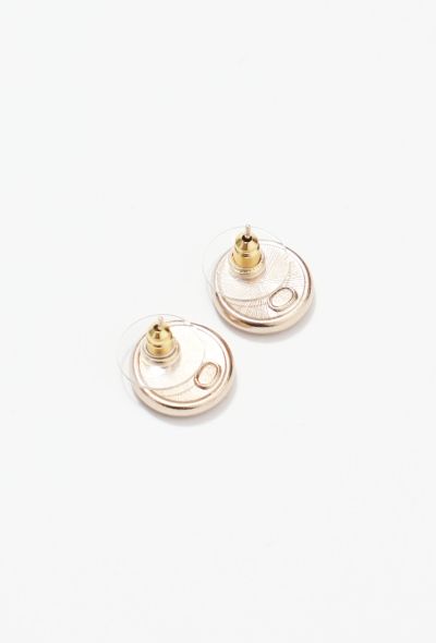 Chanel 2021 Embellished Emblem Earrings - 2