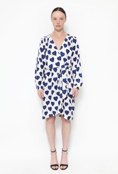 Saint Laurent 1992 Linen Heart Wrap Dress - 1