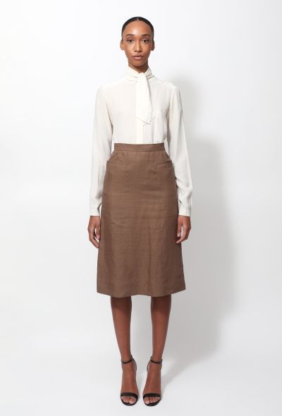Saint Laurent Vintage Linen Skirt - 1