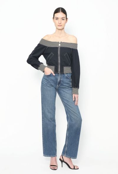 Jean Paul Gaultier 1993 Ribbed Off-Shoulder Jacket - 1