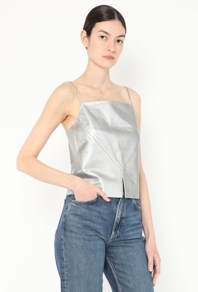 Chanel 1999 Metallic Leather Top - 1