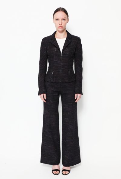 Chanel Tweed Zip Jacket & Trouser Ensemble - 1