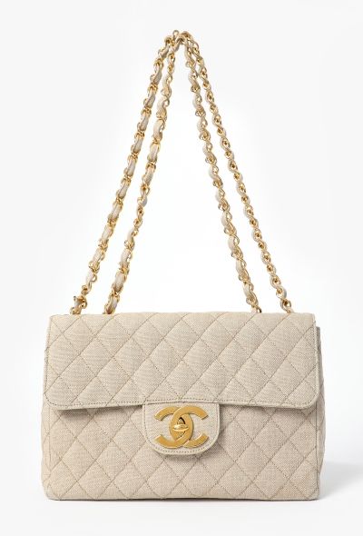 Chanel '90s Canvas Jumbo Classic Timeless Bag - 1