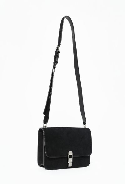 Saint Laurent Suede Carré Satchel Bag - 2