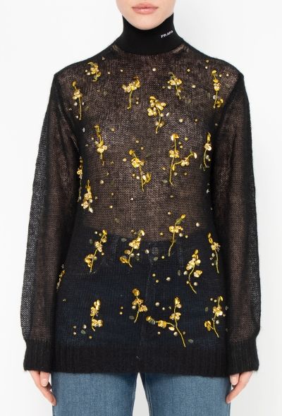 Prada Embellished Mohair Knit Top - 1